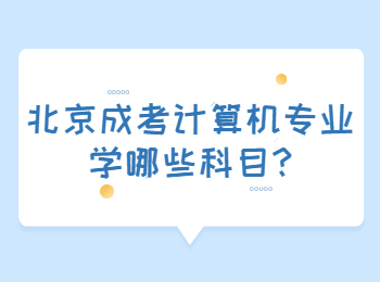 北京成考計算機專業學哪些科目
