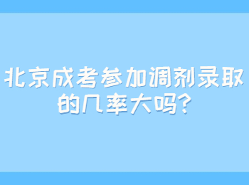 北京成考參加調劑錄取的幾率大嗎