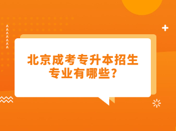 北京成考專升本招生專業(yè)